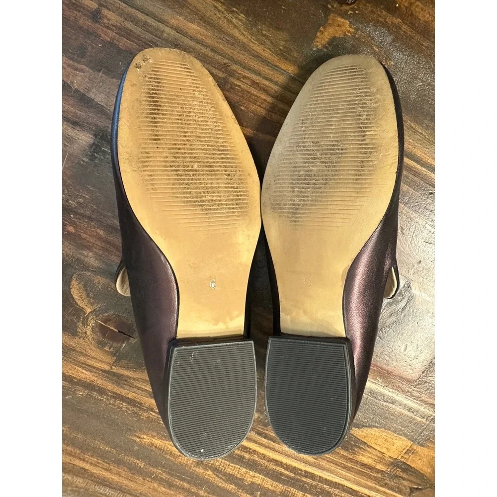 Liendo by Seychelles Anthropologie Bronze Leather Loafer Woman Sz‎ 6 Dress Shoe